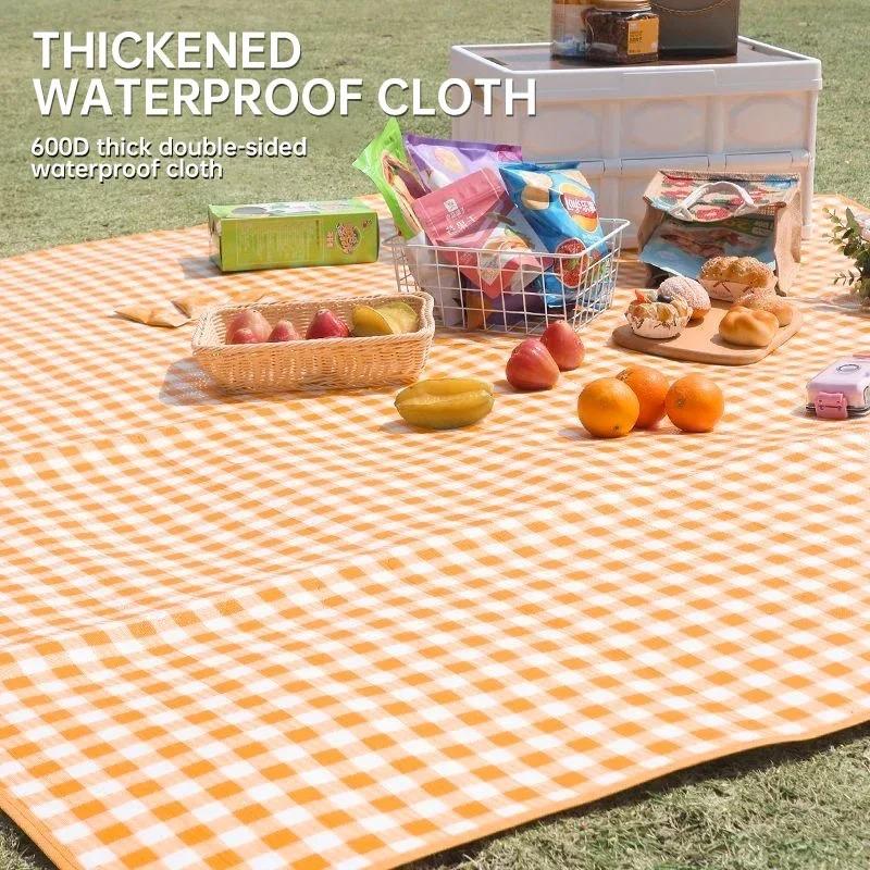 Outdoor Moisture-Proof Mat, Thickened Picnic Mat, Camping Field Waterproof Lawn Tent, Portable Floor Mat, Outdoor Beach Canvas