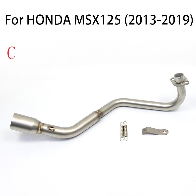 For HONDA MSX125 MSX125SF 2012-2020 Upgrade Motorcycle Exhaust Systems Header Front Link Tube Connect Middle Pipe