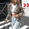 Autumn Winter Women's Short Leopard Color Jacket Coat