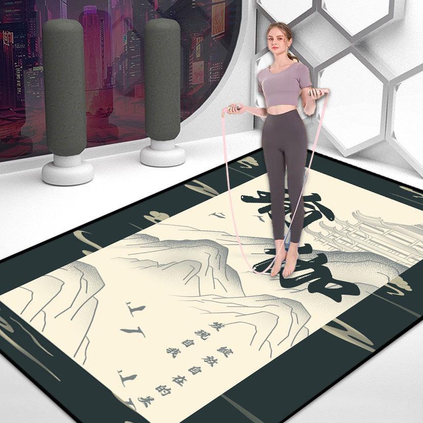 Schalldämpfende, rutschfeste, stoßabsorbierende Übungsmatte für Springseilspringen, Yoga und Dance-Fitness