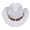 Western Cowboy Top Hat Spring And Autumn New Jazz Hat Big Brim Pentagram Belt Accessories Felt Hat Men And Women