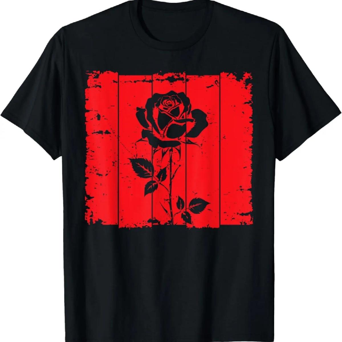 

Готичний Чорна Троянда Гранж Естетичний Дизайн для Чоловіків та Жінок Футболка XXXXXL чорний