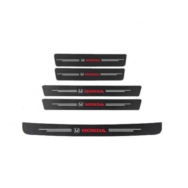 Carbon Fiber Car Door Threshold Sticker Auto Trunk Protective Strip For Honda Civic Fit Jazz Accord Pilot CRV BRV HRV