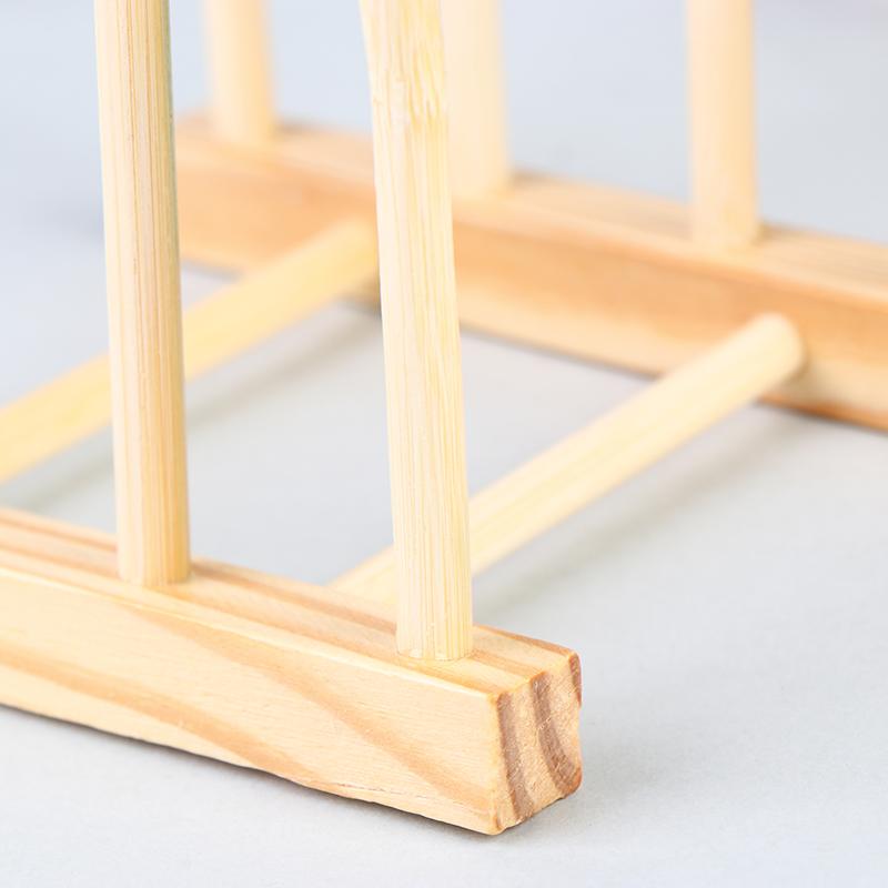 Functional Wooden Dish Drainer Rack Perfect for Organizing Plates and Lids in Small Kitchens