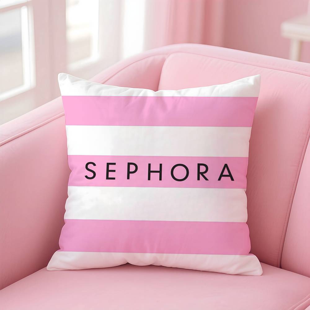 MAkeup Luxurny Fashion Brand S-SEPsHORA Pillow Case Anti-dustmite Pillowcase Invisible Zipper Silky Short Plush Sofa Cushion Cov