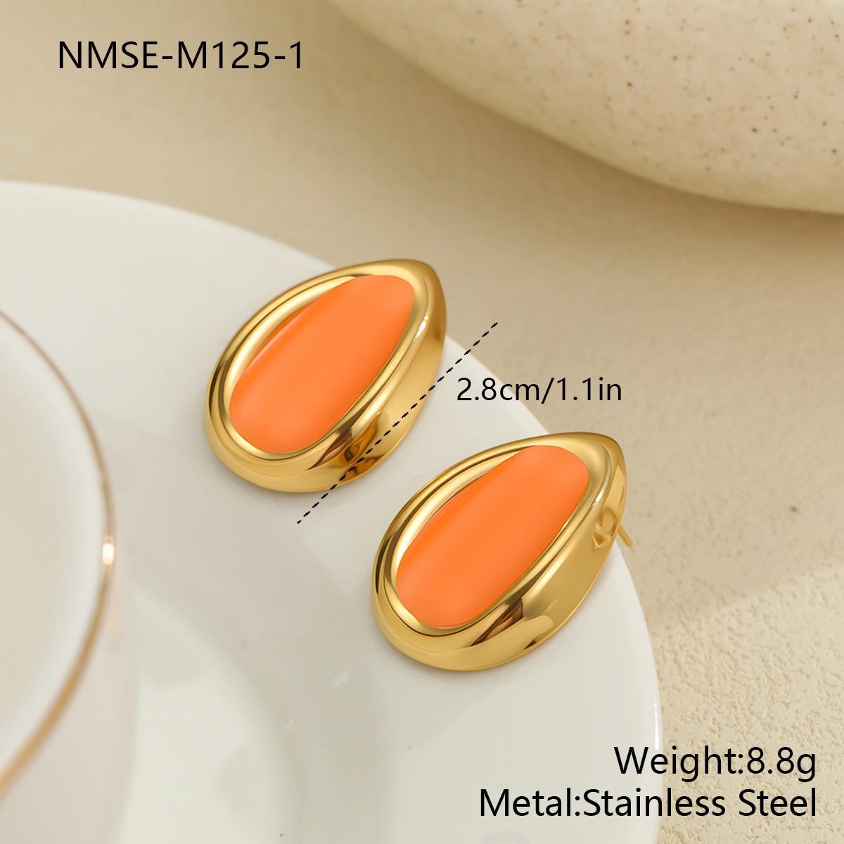 GEMCHIC Women s French Enamel Drop Earrings Vintage Design Slimming Hoop Earrings