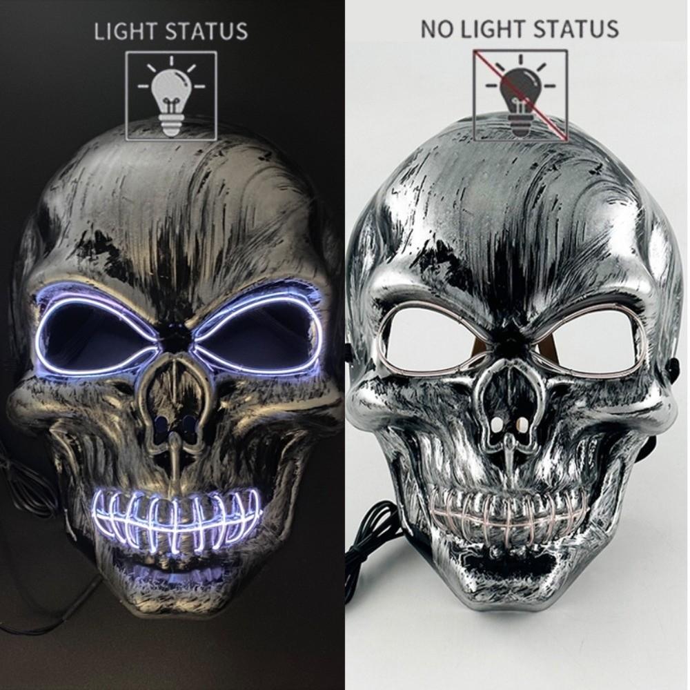Luminous Cosplay Mask Ghost Party Props EL Wire Party Mask Props  Halloween