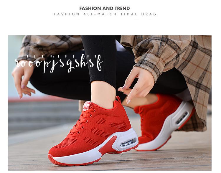 Women's 2020 Fly-Knit Height-Increasing Casual Sneakers