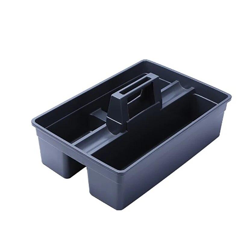 Gray Storage Box Three Compartments Thickened Tool Basket Home Hotel Cleaning Portable Sundry Hospital Plastic Guest Room