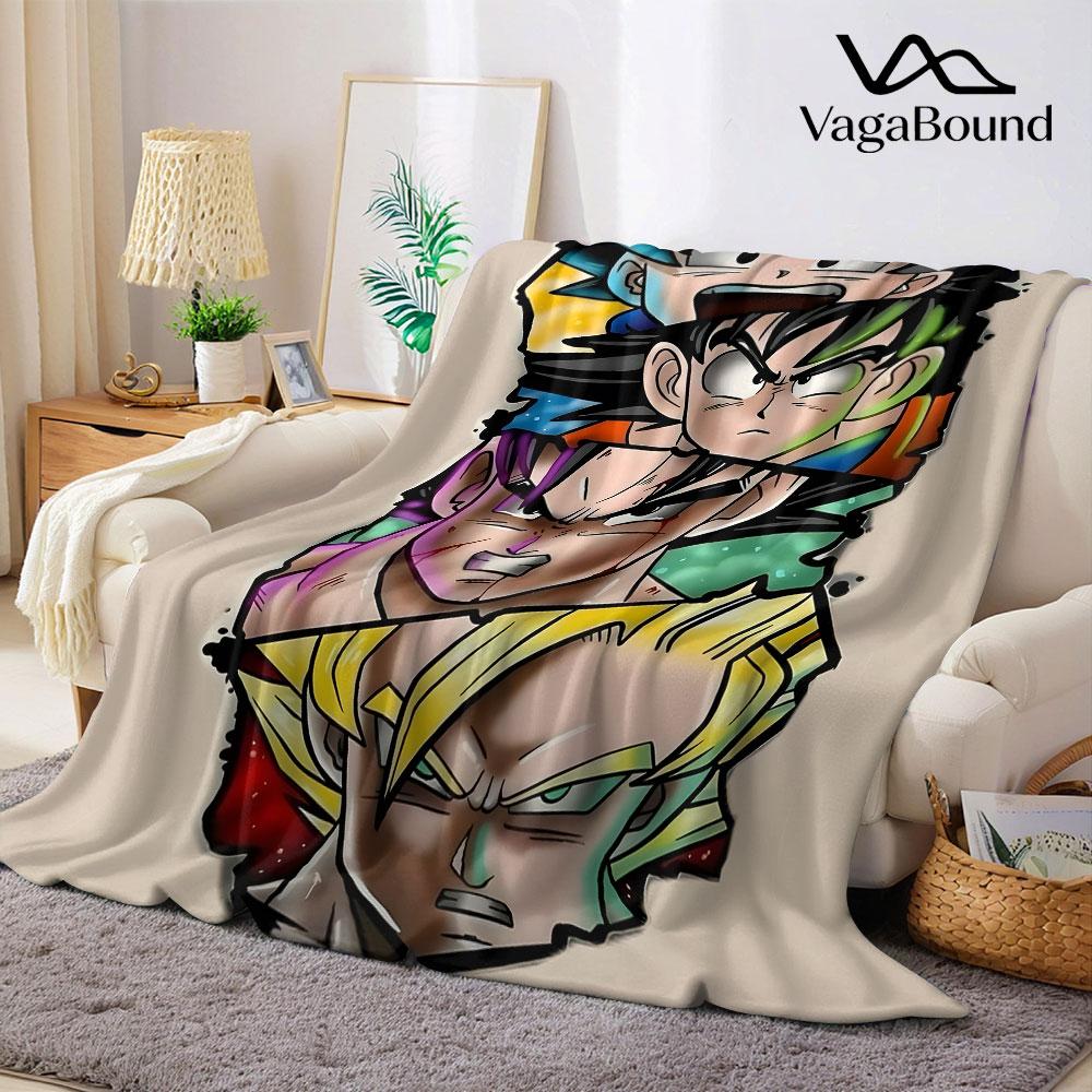 Anime DDragons BBall Printed Blanket Suitable for Sofas Beds Offices Travel Camping Chairs Warm Plush Blanket