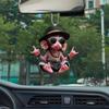 New 2d Acrylic Personalized Pendent Cartoon Rearview Mirror Decoration Car Accessories Ornament Car Monkey Hanging W7c8