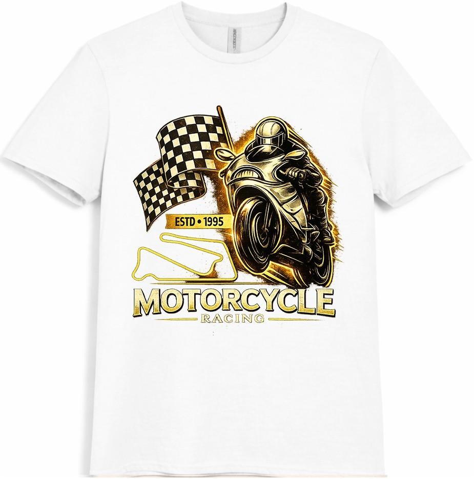 Motorcycle T Shirt Sport Bike Racing Biker Graphic Rider Tee