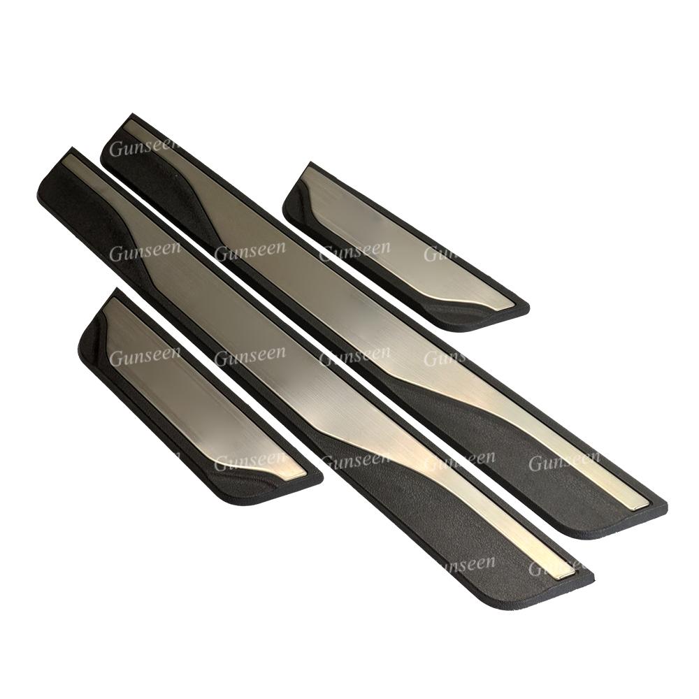 

Для Kona дверь подоконник педаль электрический порог автоаксессуары отделка потертостей пластина крышка автомобильные наклейки стиль 2017