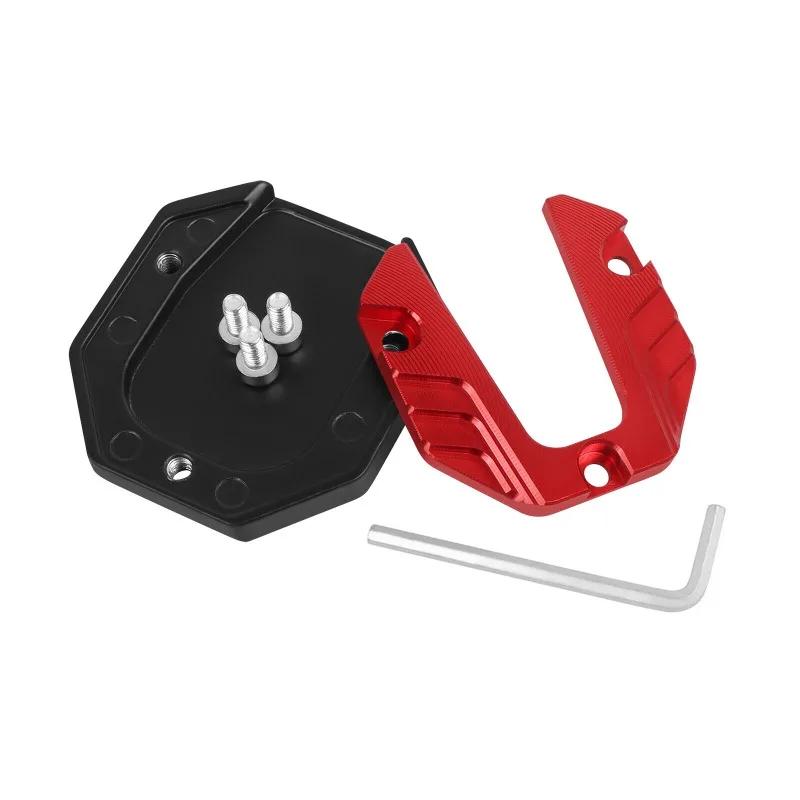 CNC Aluminum Alloy Motorcycle Bike Kickstand Extender Foot Side Support Enlarged Base Extension Foot Pad Stand