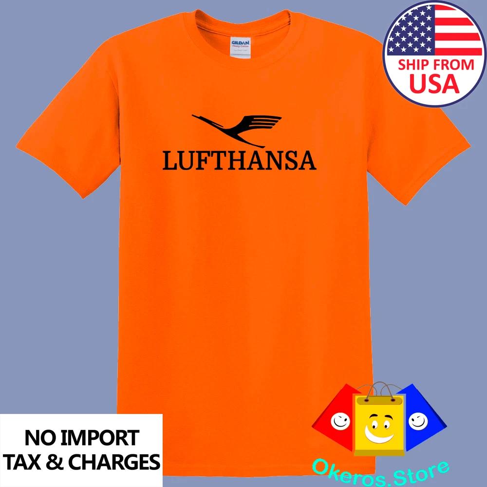 Lufthansa Airlines Men s Orange Size S to 5XL 3XL