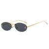 Frameless Oval Sunglasses with Zircon UV Resistant Cool Luxury Brand Design for Women and Men Fashion Trend