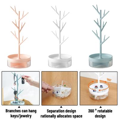 Dressing Table Desktop Rotating Jewelry Display Rack, Creative Home Tree Branch Shaped Jewelry Storage Box, Acrylic Storage Tray