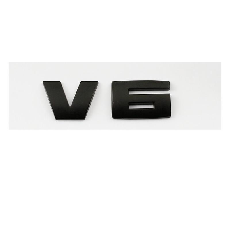NEW ABS V6 V8 V12 logo Side rear trunk  emblem black silver logo sticker Decal Replacement for BMW