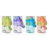 Water Bottle Food Grade Plastic Straw Cup Outdoor Portable Elastic Cover Children and Students Water Cup Macaron Color Removable and Washable with