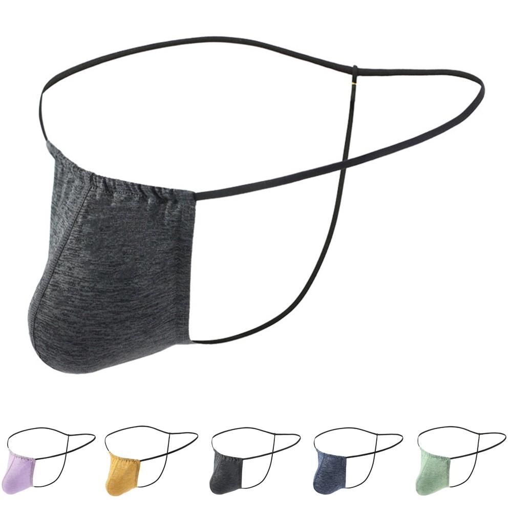 

V-String Мужчины Нижнее белье Ледяные шелковые трусики полупрозрачные