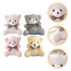 STOBOK Plush Bear Keychains, 4-Piece Set, Ball Chain, Cute, Fluffy Key Chain, Gift, Bag Charm, Car Key