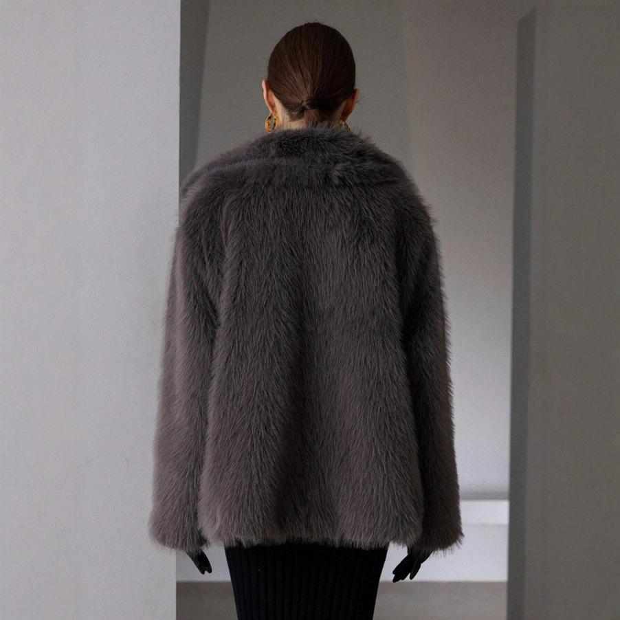 Autumn and winter new artificial fur coat