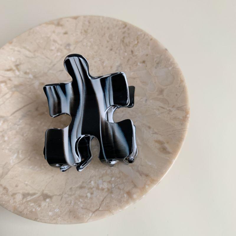 

1 шт. Новая заколка для волос в корейском стиле, зажим в форме пазла, маленький зажим-акула, высококачественный зажим-блок