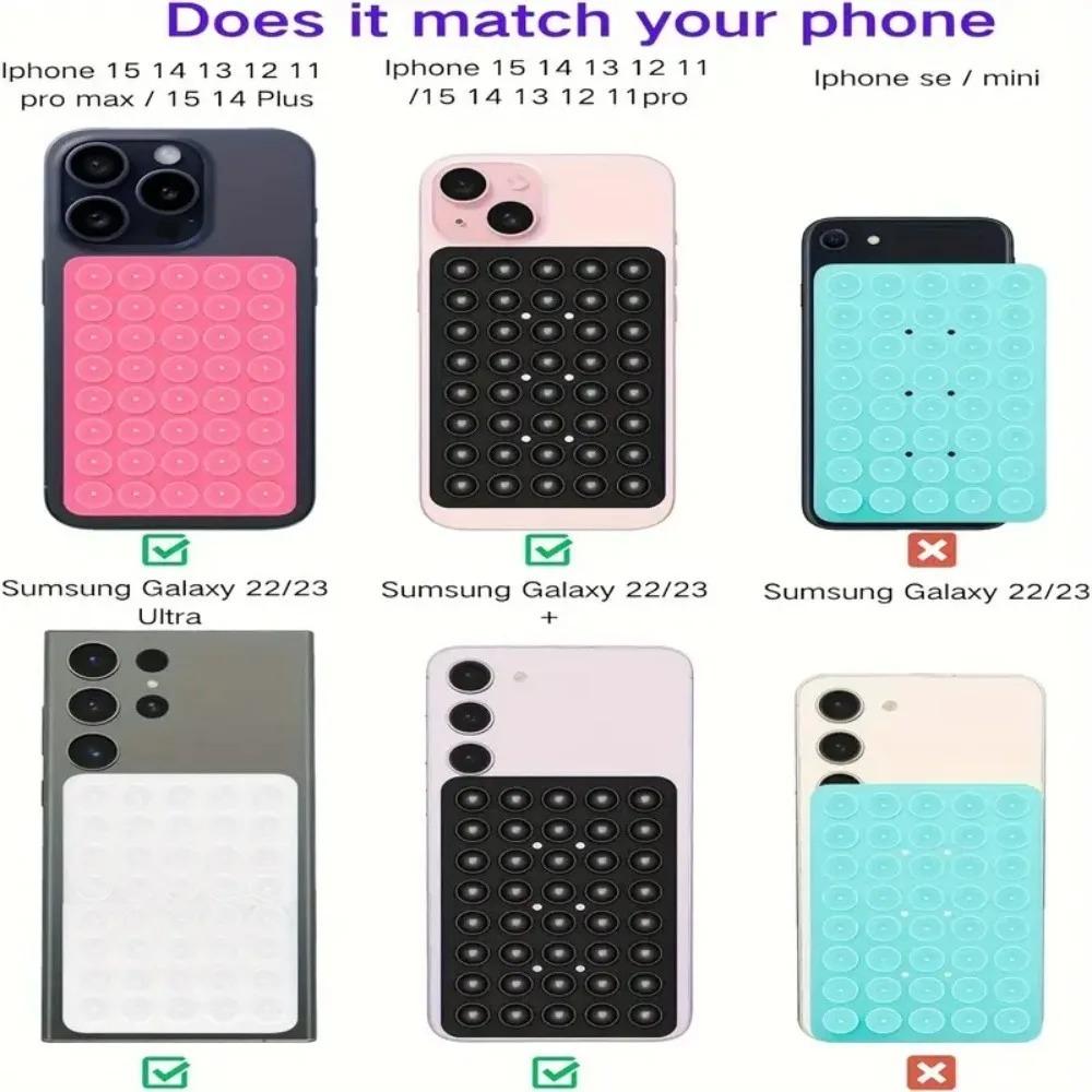 Silikon-Telefongehäusehalterung mit Saugnapf, rutschfester Telefonständer mit Saugnapf, Silikon-Telefonhalter in verschiedenen Farben für Selfies und Videos