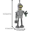 Futurama Bender Stavebnice, Robot Populární Komedie Anime Postavy Akční Figurky Panenky Mecha Model Hračky, Sběratelské Dárky pro Fanoušky