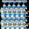 Medieval Military Soldier Series Building Blocks Castle Black Eagle Green Dragon Knights Figures Militia Accessories Bricks Toys