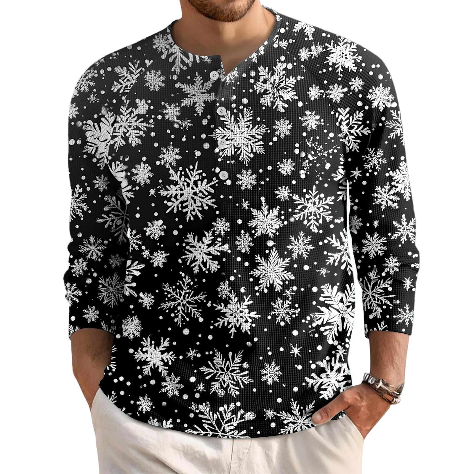 

Men s Loose Casual Button Down Collar Long Sleeve Top M