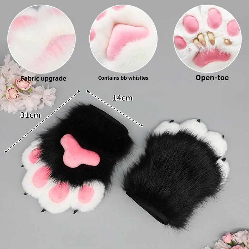 New Plush Animal Claws Nails Gloves Anime Cos Costumes Accessories for Halloween Girls Prom Cosplay Props Anime Accessories