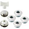 1/2'' 3/4'' Radiator Mounting Kit Radiator Bleed Valve Left/Right Radiator Adapters With Silicone Gaskets Radiator Exhaust Valve