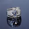 Luxus Gruppe Eingelegter Herrenring Ringe Modisch Europäischer und Amerikanischer Diamantenstil Sterlingsilber Herren- und Damenringe Plattiert mit Weißgold