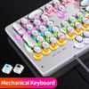 Punk Style 104-Key RGB Backlit Wired Mechanical Keyboard – -Swappable Switches, for PC, Mac & Laptop Gamers