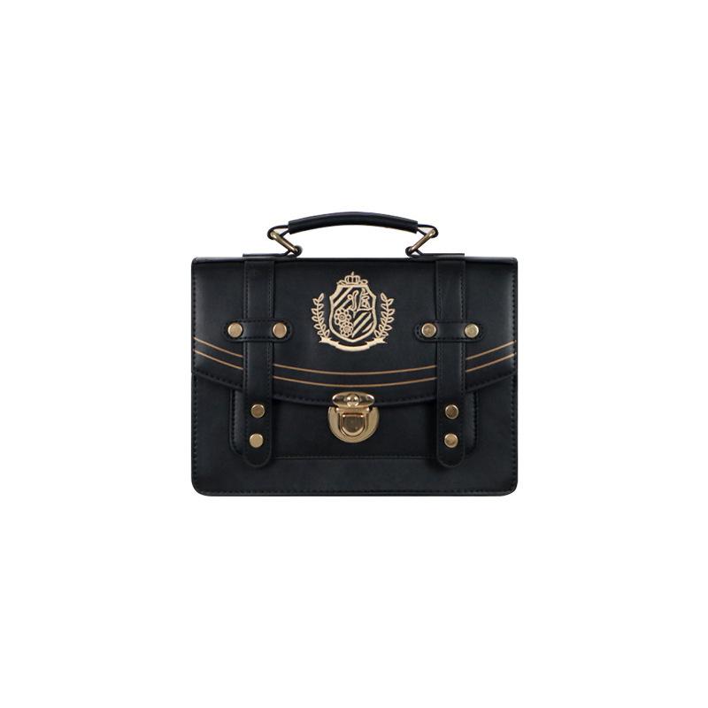 

2025 New High-End College Style Messenger Cambridge Bag JK Uniform Bag Commuter Crossbody Single Shoulder Double Shoulder Bag Retro Black Small Size