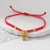 Handmade Red String Bracelet Gold Plated Zodiac Sheep Charms Adjustable Size Good Luck Gifts Daily Wear Fashion Jewelry