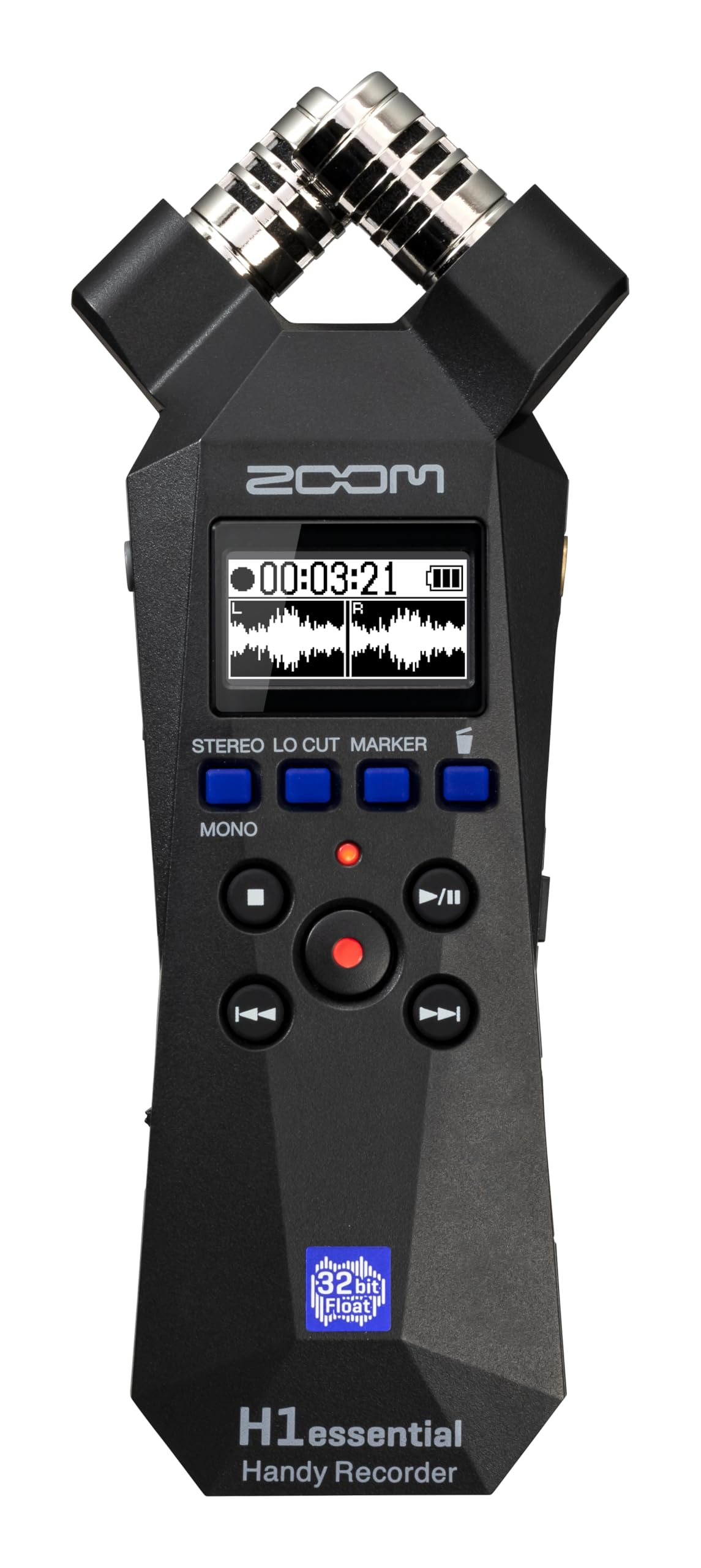 

ZOOM H1 essential handy recorder with float recording support performances without XY stereo microphone compatible 32-bit [records distortion], чорний