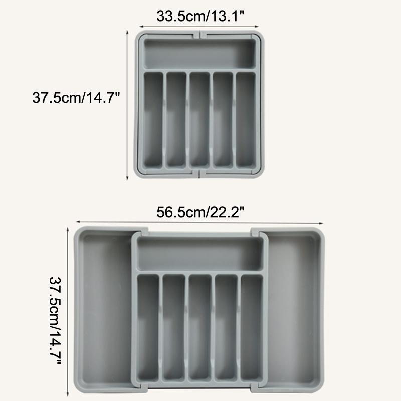 Cutlery Organizer Adjustable Cutlery Storage Tray Expandable Spoon Fork Divider Drawer Organizer