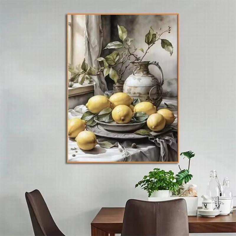 Diy Diamond Painting New Collection Vintage Guava Fig Fruit Still Life Vase Full Rhinestone Embroidery Mosaic Picture Wall Decor