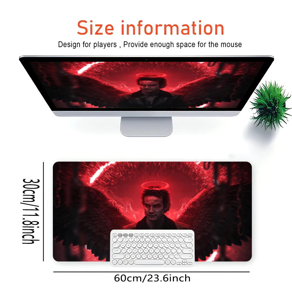 Dark Angel Wings Large Gaming Mouse Pad Nonslip Rubber Base Waterproof Desk Mat For Office Pc Laptop