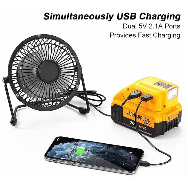 A96I-2X DCB090 Battery Adapter DCB090 Power Source Charger Converter For 18V 20V Max Lithium Battery With DC Port
