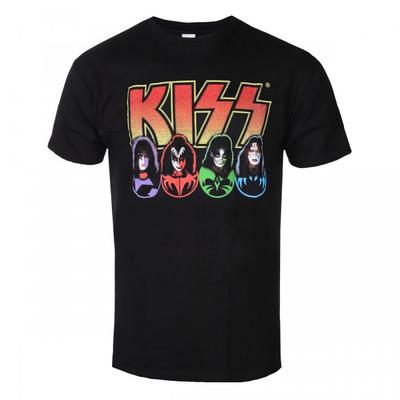 Kiss Camiseta adulta unissex de algodão com logotipo, rostos e ícones