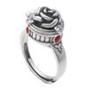 Exquisite Fashion Classic Ladies Vintage Antique Open Rose Box Open Ring Elegant Charm Finger Ornament Christmas Gift