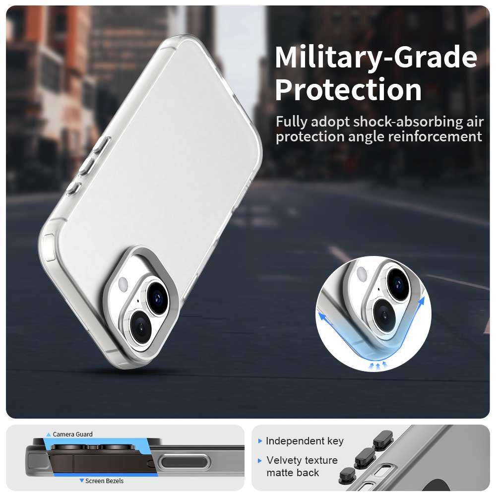 For iPhone 17 Case PC+TPU+PET Matte Anti-Drop Phone Back Cover