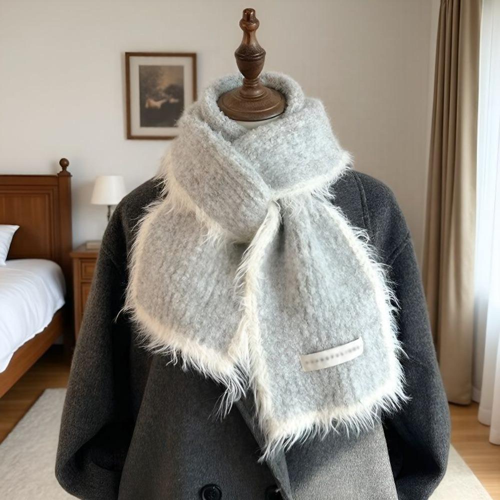 Thick Plush Long Scarf Soft Luxury Wraps Shawl Vintage Ladies Neck Warmer Scarves  Outdoor Warm