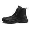 Fashion Tooling Boots Men Winter Casual Leather Shoes Ankle Men's Biker Boot Young Fashion Water Proof Full Black Non-slip Male Footwear