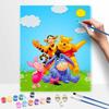 Disney Winnie The Pooh Painting Kit Home Wall Decor Handmade Gift Art Canvas DIY Cartoon Fun Wall Decor Crafting Hobby Art Gift 130