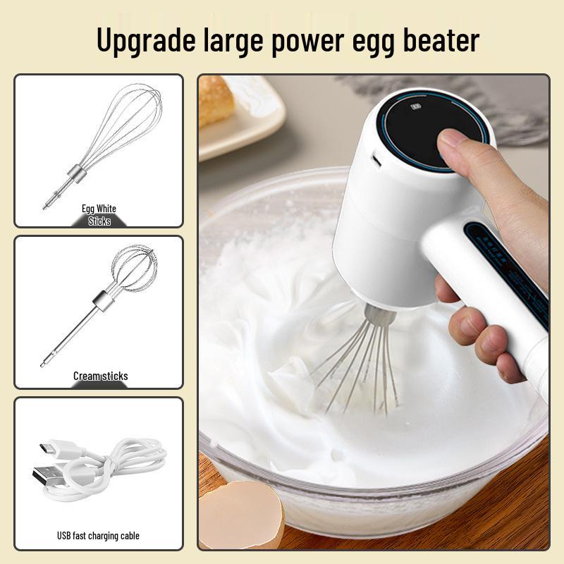Kompakter elektrischer Hand-Schneebesen für das Backen – Schlägt Eiweiß und Sahne auf