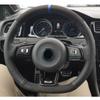 CARDAK Schwarzes Wildleder Leder Auto Lenkradbezug für Volkswagen Golf 7 MK7 GTI R VW Polo Scirocco 2015 2016